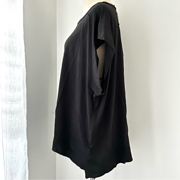 🌸NWT Free People We The Free Naomi Tee. Washed Black. Size: Large - Picture 3 of 8